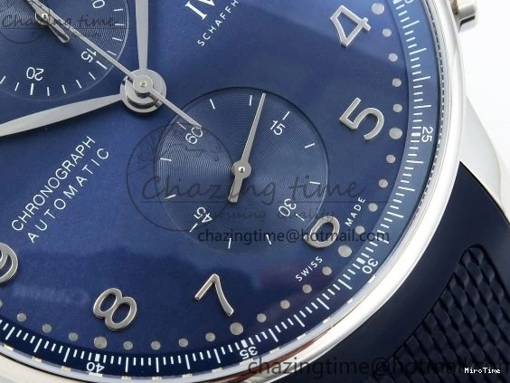 MIROTIME 0123 Portuguese Chrono IW3716 Z+F 1:1 Best Edition Blue Dial on Blue Rubber Strap A UrbanChic 7018